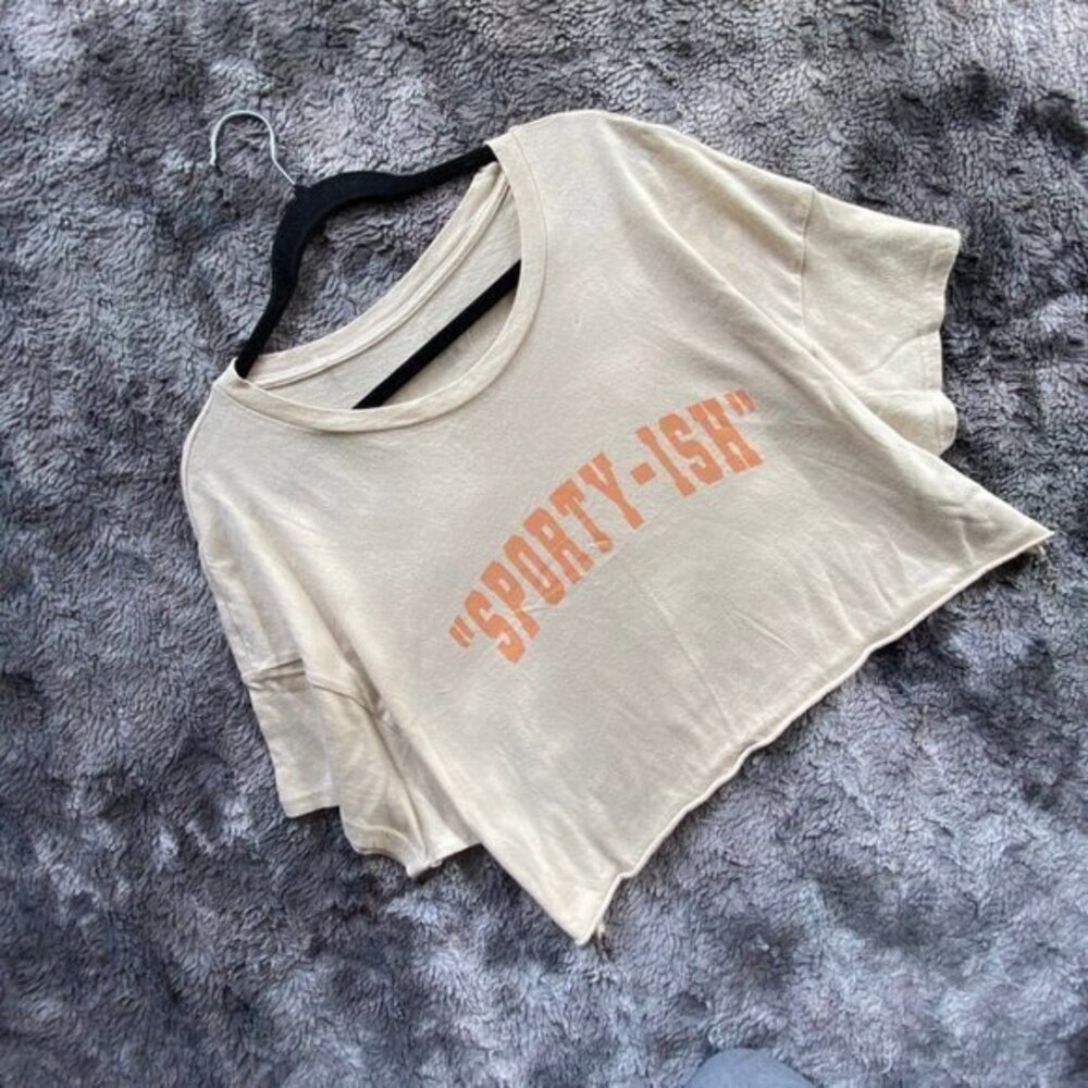 Aerie Sporty-ish Boxy Ultrasoft Crop Tee